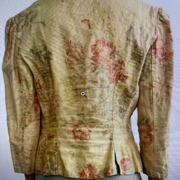 NEW Vintage Ralph Lauren Floral Linen Frog Buttons Jacket - Sz S - NWT - Picture 4 of 9